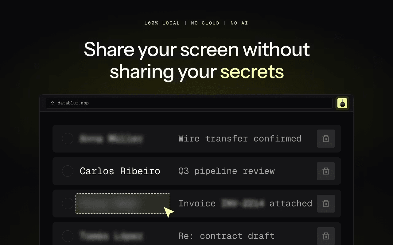 DataBlur screenshot 1